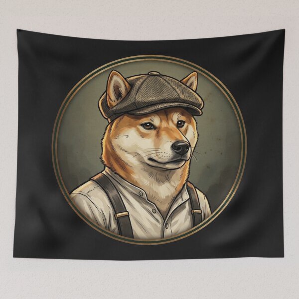 Item preview, Shiba Inu DOG as a 1920s speakeasy gangster designed and sold by 123ks.