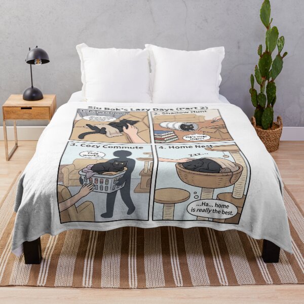 Item preview, Funny Black Cat Comic - Siu Bak’s Lazy Days Home Is The Best designed and sold by PetalsPaws.