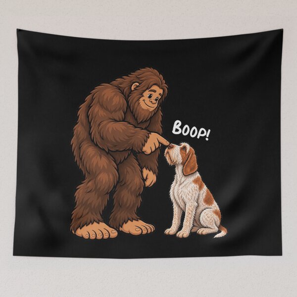 Item preview, Bigfoot and Spinone Italiano Boop Fun Design Sasquatch designed and sold by rafaeltto.