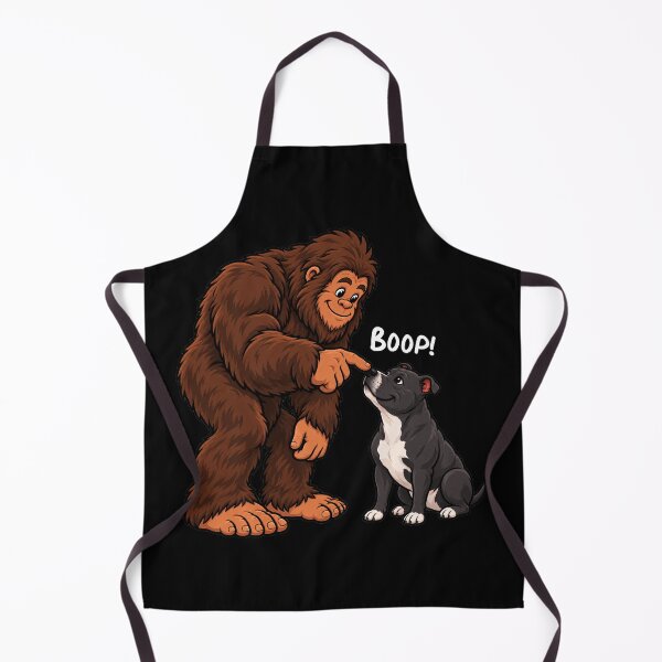Item preview, Bigfoot and Staffordshire Bull Terrier Boop Fun Design Sasquatch designed and sold by rafaeltto.