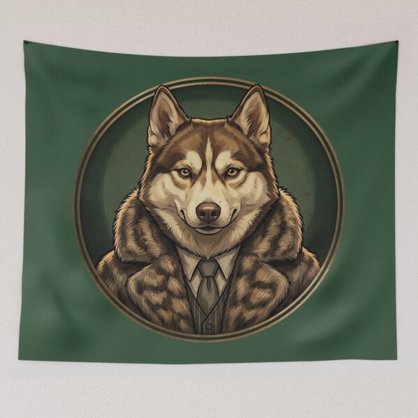 Item preview, a Brown female Husky as a 1920s speakeasy gangster designed and sold by 123ks.
