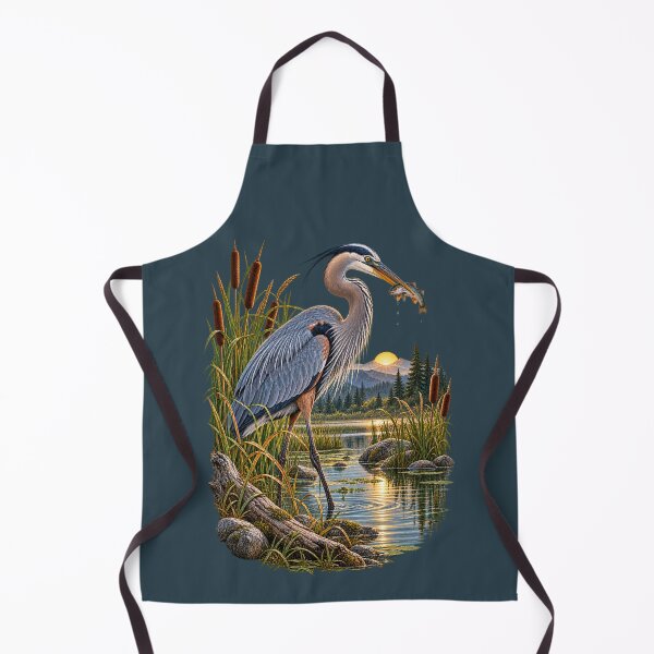 Item preview, Great Blue Heron Fishing at Mountain Sunrise designed and sold by BROHLine Studio.