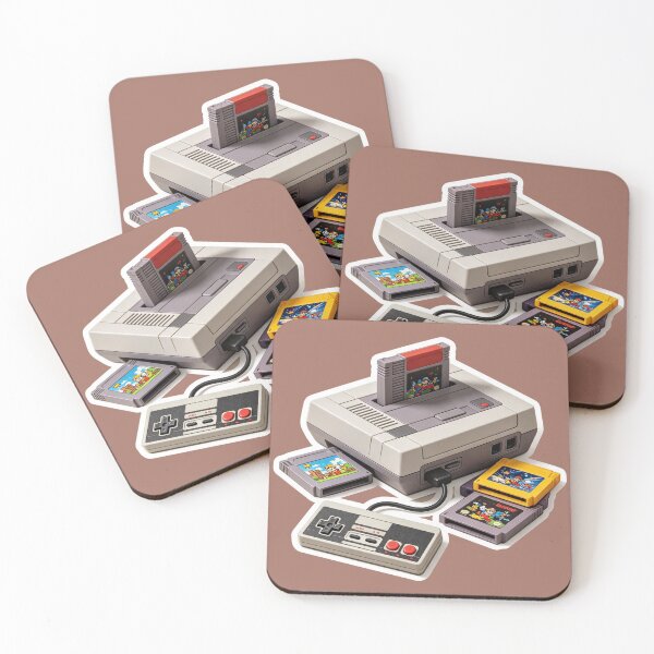 Item preview, Vintage console with games and controller designed and sold by mixoubraw.
