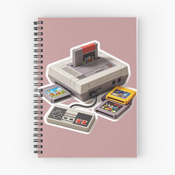 Item preview, Vintage console with games and controller designed and sold by mixoubraw.