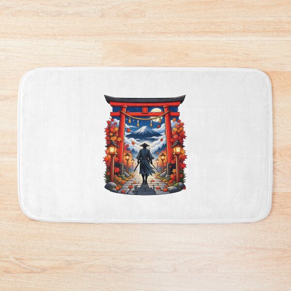 Item preview, Japanese Samurai Autumn | Mount Fuji Torii Gate Warrior Japan Art designed and sold by MrDev.