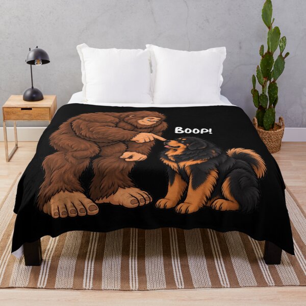 Item preview, Bigfoot and Tibetan Mastiff Boop Fun Design Sasquatch designed and sold by rafaeltto.