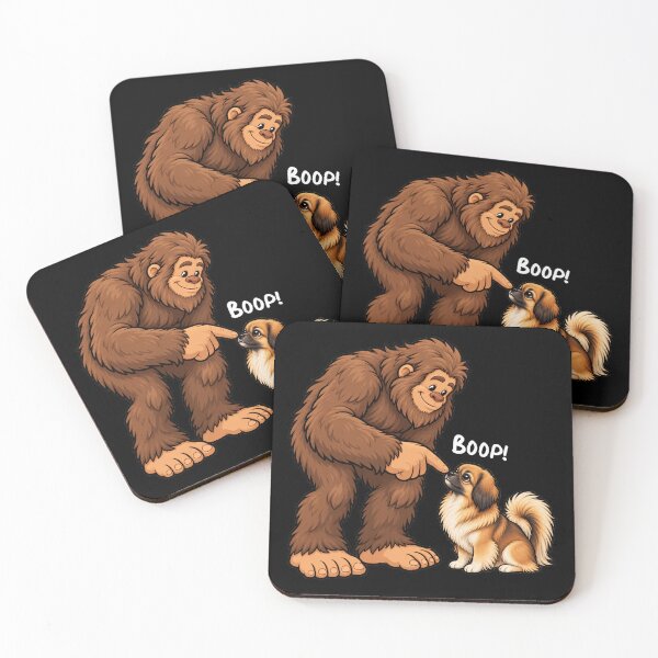 Item preview, Bigfoot and Tibetan Spaniel Boop Fun Design Sasquatch designed and sold by rafaeltto.