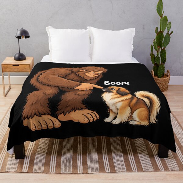 Item preview, Bigfoot and Tibetan Spaniel Boop Fun Design Sasquatch designed and sold by rafaeltto.