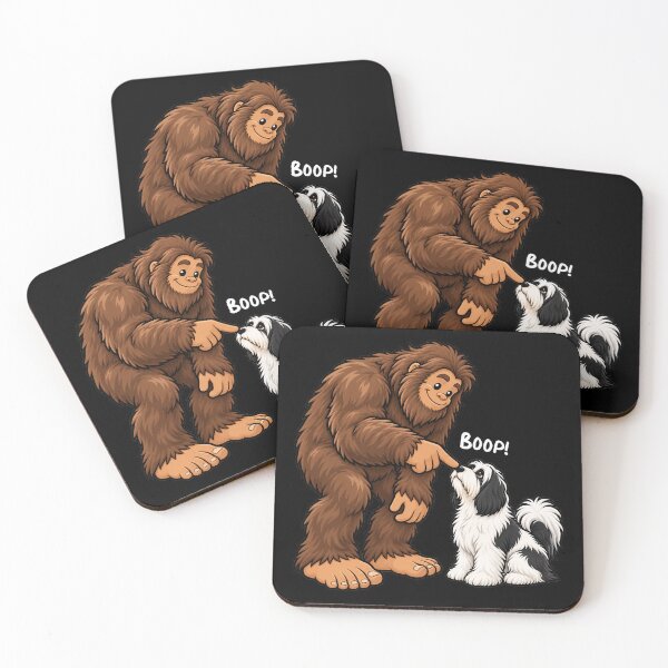 Item preview, Bigfoot and Tibetan Terrier Boop Fun Design Sasquatch designed and sold by rafaeltto.