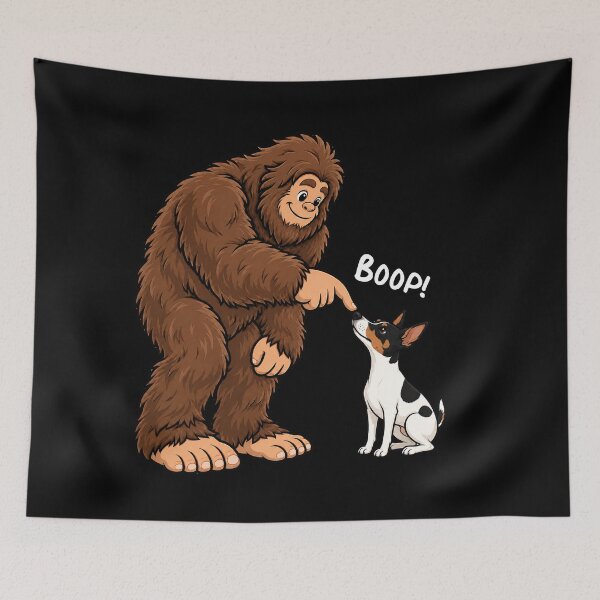 Item preview, Bigfoot and Toy Fox Terrier Boop Fun Design Sasquatch designed and sold by rafaeltto.