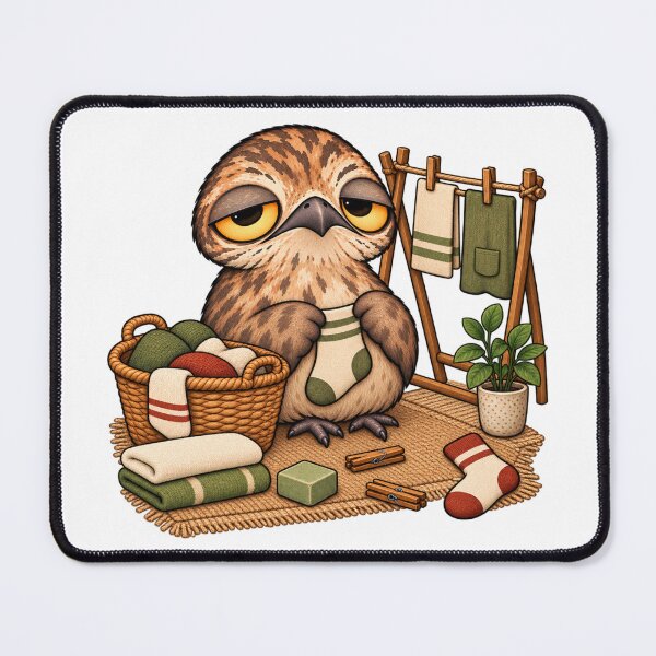 Item preview, Sleepy Potoo Bird Laundry Day | Cute Cozy Laundry Lover Gift designed and sold by MrDev.