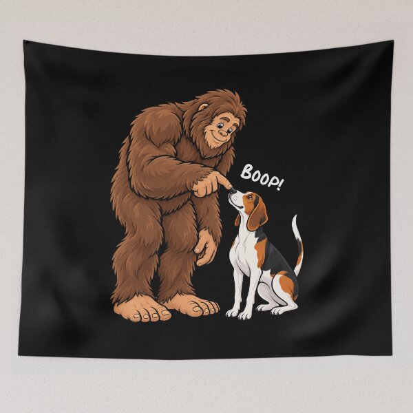 Item preview, Bigfoot and Treeing Walker Coonhound Boop Fun Design Sasquatch designed and sold by rafaeltto.
