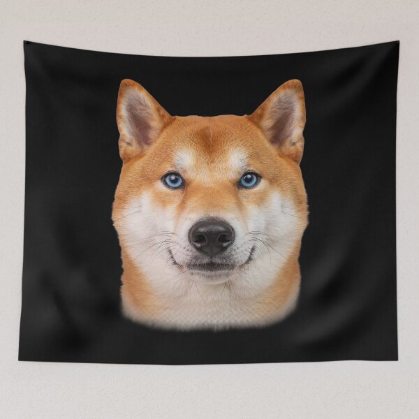 Item preview, Shiba Inu Dog Face Blue Eyes Japanese Dog Art designed and sold by cabana.space.