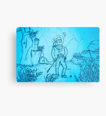Gentlemanly Pursuits Beneath the Sea Metal Print