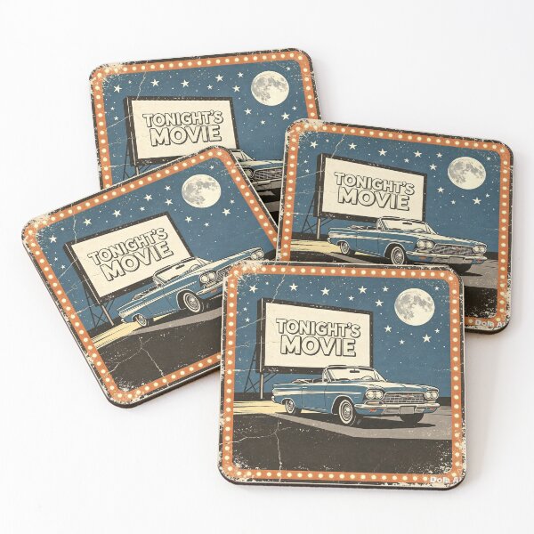 Item preview, outdoor cinema under the full moon designed and sold by mixoubraw.