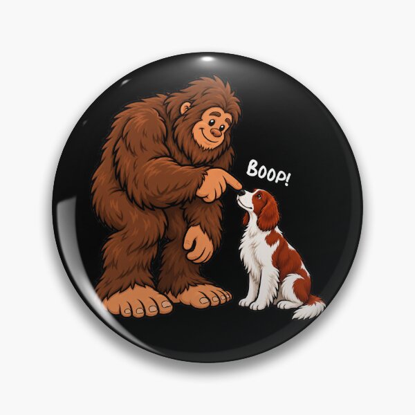 Item preview, Bigfoot and Welsh Springer Spaniel Boop Fun Design Sasquatch designed and sold by rafaeltto.
