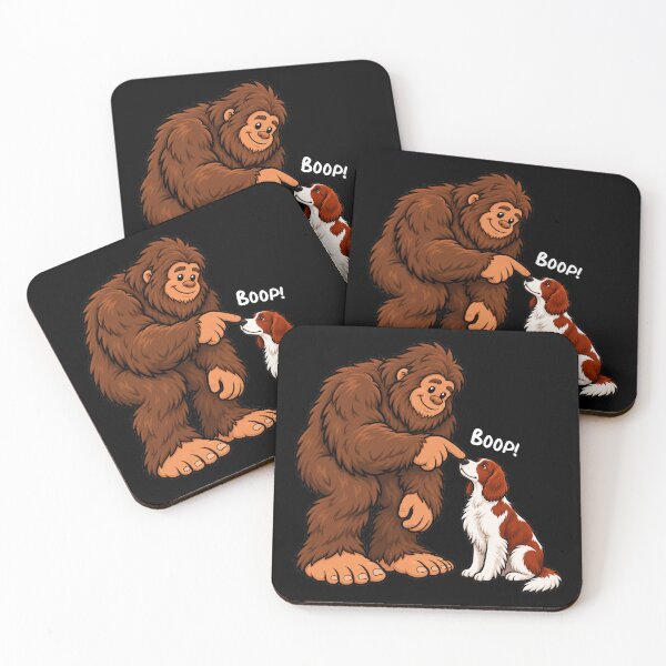 Item preview, Bigfoot and Welsh Springer Spaniel Boop Fun Design Sasquatch designed and sold by rafaeltto.