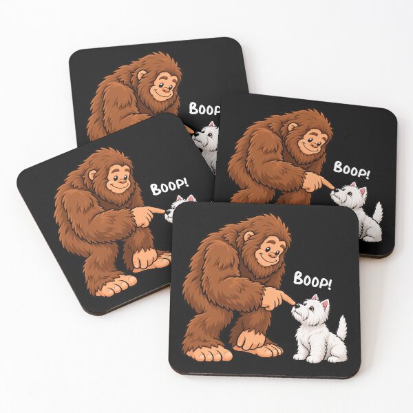 Item preview, Bigfoot and West Highland White Terrier Boop Fun Design Sasquatch designed and sold by rafaeltto.