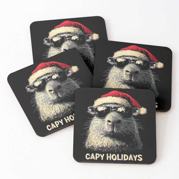 Item preview, Cute Christmas Capybara Wearing Santa Hat – Funny Holiday Capybara designed and sold by BASKF.