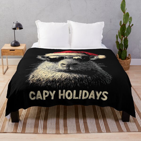 Item preview, Cute Christmas Capybara Wearing Santa Hat – Funny Holiday Capybara designed and sold by BASKF.