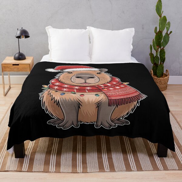 Item preview, Cute Christmas Capybara Wearing Santa Hat – Funny Holiday Capybara designed and sold by BASKF.