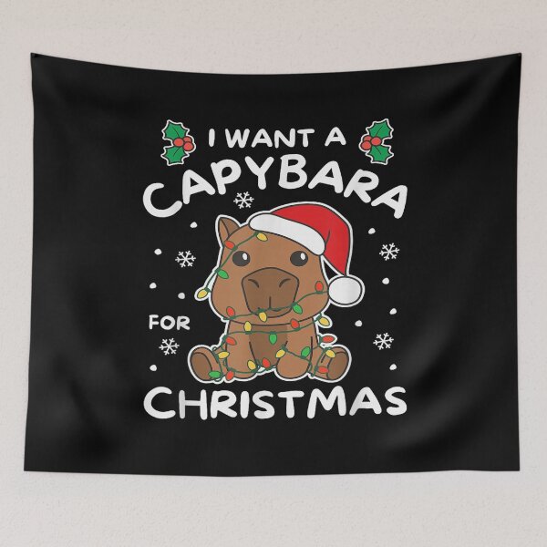 Item preview, Cute Christmas Capybara Wearing Santa Hat – Funny Holiday Capybara designed and sold by BASKF.