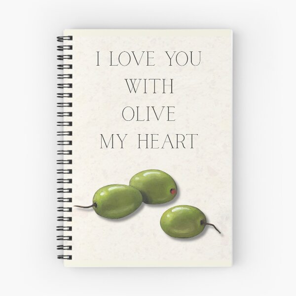Item preview, Olives, Pun, Love You With Olive My Heart, Illustration designed and sold by JoyfulWhimsy.
