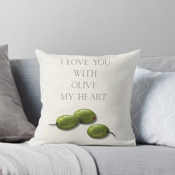 Item preview, Olives, Pun, Love You With Olive My Heart, Illustration designed and sold by JoyfulWhimsy.