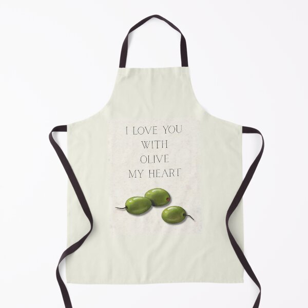 Item preview, Olives, Pun, Love You With Olive My Heart, Illustration designed and sold by JoyfulWhimsy.
