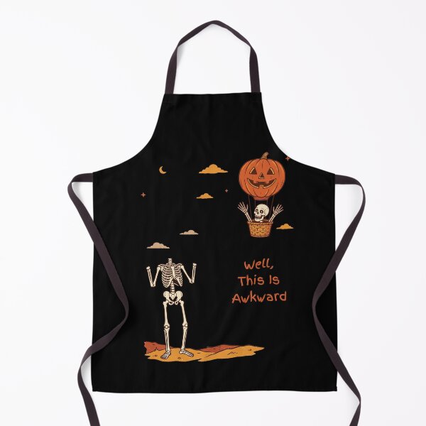 Item preview, Well This Is Awkward Funny Skeleton Pumpkin Balloon Halloween designed and sold by VizoArt-Studio.