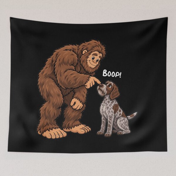 Item preview, Bigfoot and Wirehaired Pointing Griffon Boop Fun Design Sasquatch designed and sold by rafaeltto.