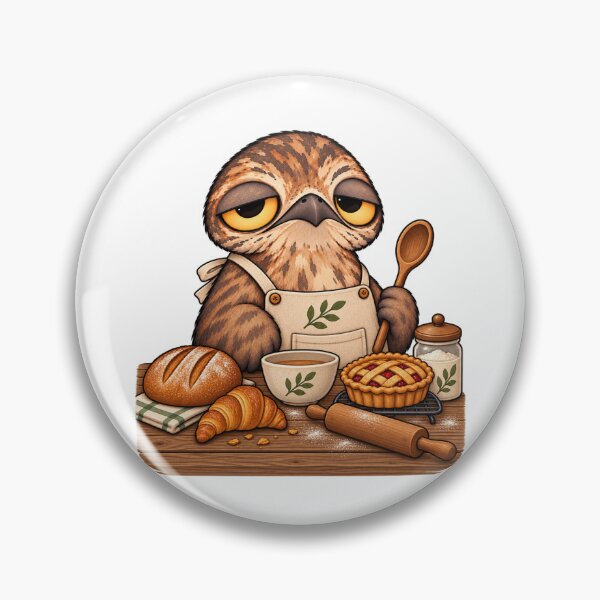 Item preview, Sleepy Potoo Bird Baker | Cute Baking Bread Pie Cozy Kitchen Gift designed and sold by MrDev.