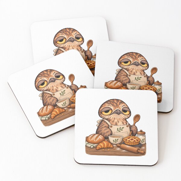 Item preview, Sleepy Potoo Bird Baker | Cute Baking Bread Pie Cozy Kitchen Gift designed and sold by MrDev.