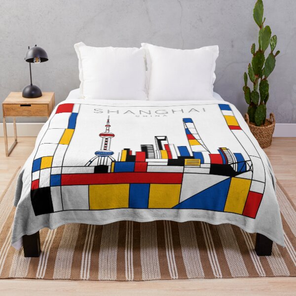 Item preview, Shanghai Mondrian style poster 3D designed and sold by CMYKStudio.