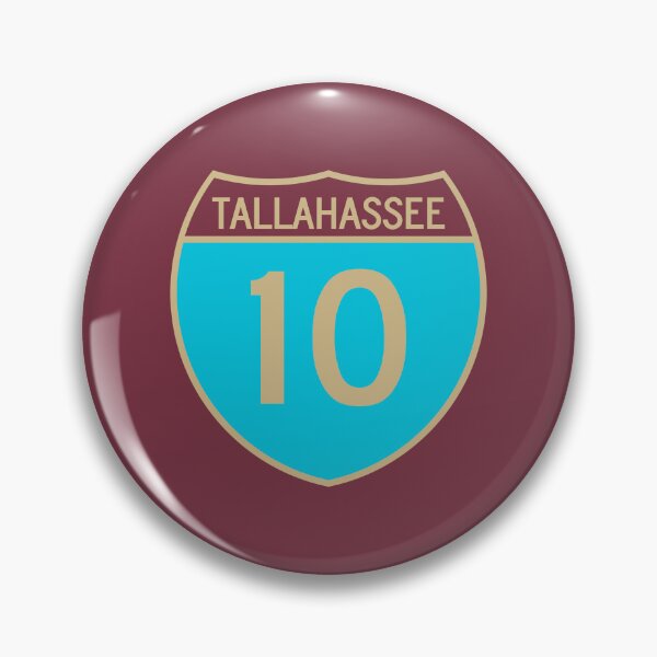 Item preview, I-10 Tallahassee Interstate Sign in Turquoise, Garnet, and Gold designed and sold by Karate Octopus.
