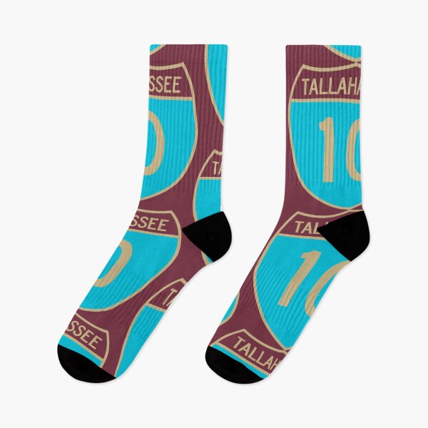 Item preview, I-10 Tallahassee Interstate Sign in Turquoise, Garnet, and Gold designed and sold by Karate Octopus.