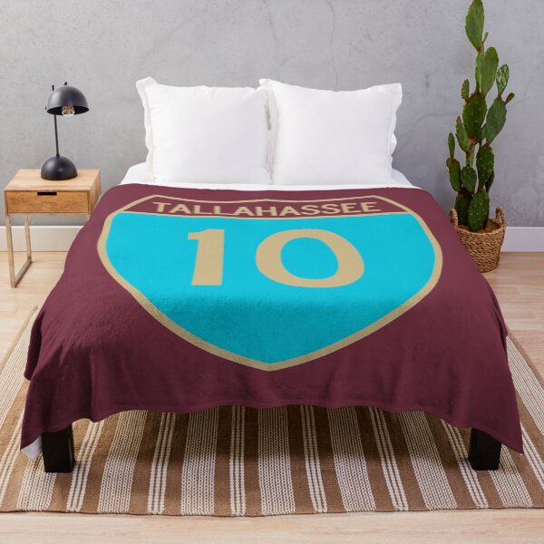 Item preview, I-10 Tallahassee Interstate Sign in Turquoise, Garnet, and Gold designed and sold by Karate Octopus.