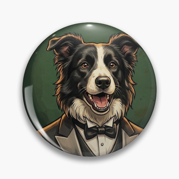 Aperçu de l'œuvre Un border collie dans le rôle d'un gangster de bar clandestin des années 1920 créée et vendue par 123ks.