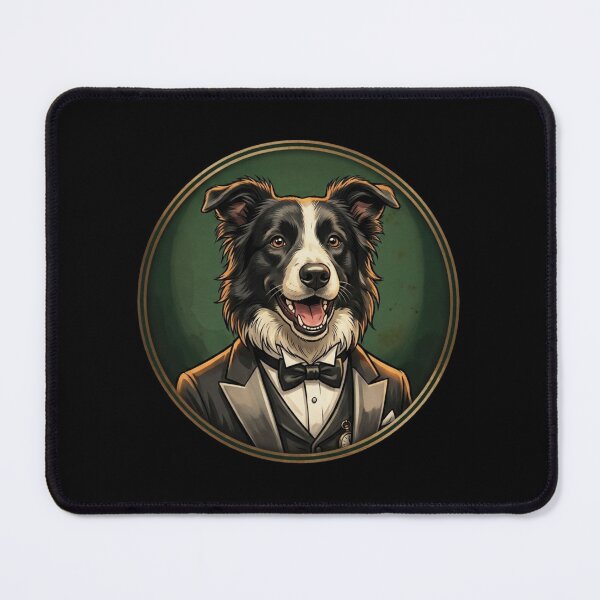 Item preview, Border Collie as a 1920s speakeasy gangster designed and sold by 123ks.