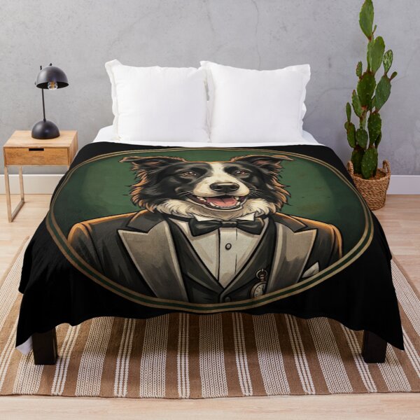 Item preview, Border Collie as a 1920s speakeasy gangster designed and sold by 123ks.