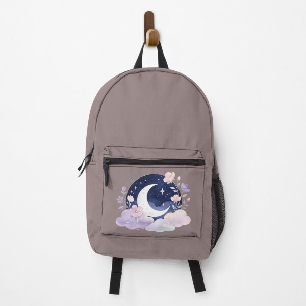 Item preview, Crescent moon with flowers and clouds designed and sold by mixoubraw.