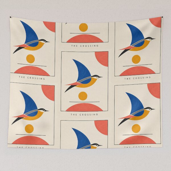 Item preview, The Crossing | Bauhaus Bird Wall Art designed and sold by Filora Atelier | Bird Art.