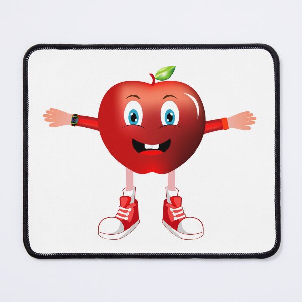 Item preview, Happy Red Apple Animated Character - Boy Version designed and sold by ExpressiveToon.