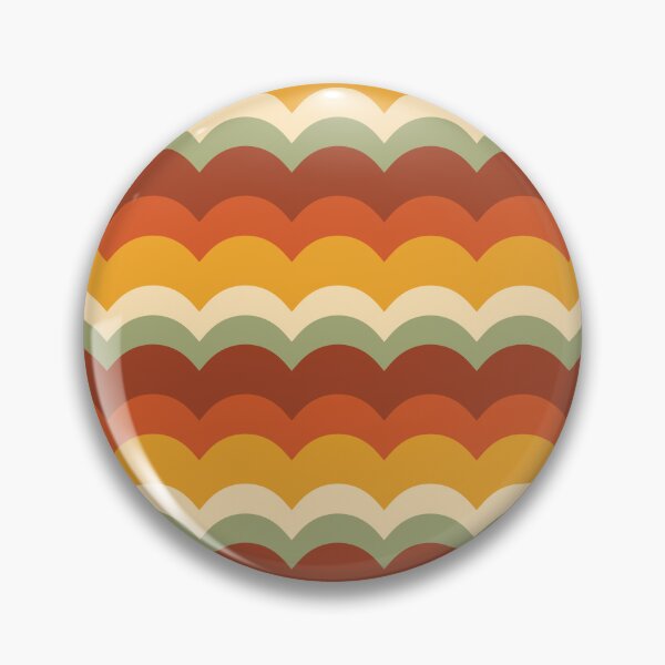 Item preview, Boho Sunset Waves – Mid-Century Scalloped Geometric Pattern designed and sold by Frohyou.