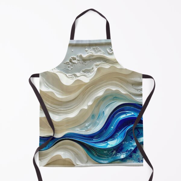 Item preview, Sculptural Sapphire and Cream Geometric Relief designed and sold by Vicky Brago-Mitchell®.