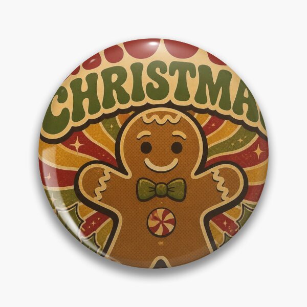 Item preview, Groovy Christmas Gingerbread Man Retro Art designed and sold by SunnyDesign82.
