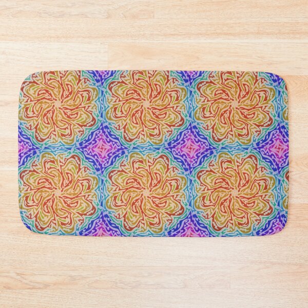Item preview, Rainbow Mandella Pattern Tile designed and sold by CDCreativeWorks.