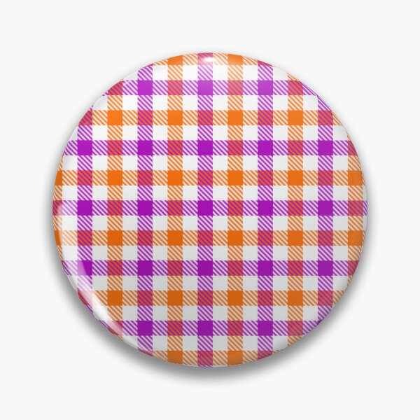 Item preview, Purple And Orange On White Gingham Check   designed and sold by PatternTitan.