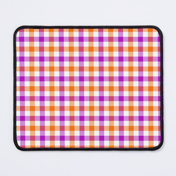 Item preview, Purple And Orange On White Gingham Check designed and sold by PatternTitan.