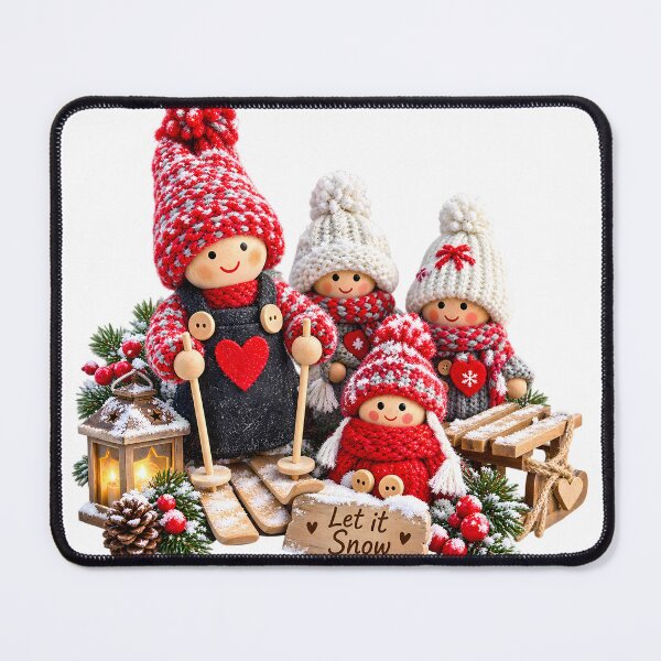 Item preview, Cozy Winter Gnom Cute Nordic Holiday Gnome & Doll Chri designed and sold by HoMya.
